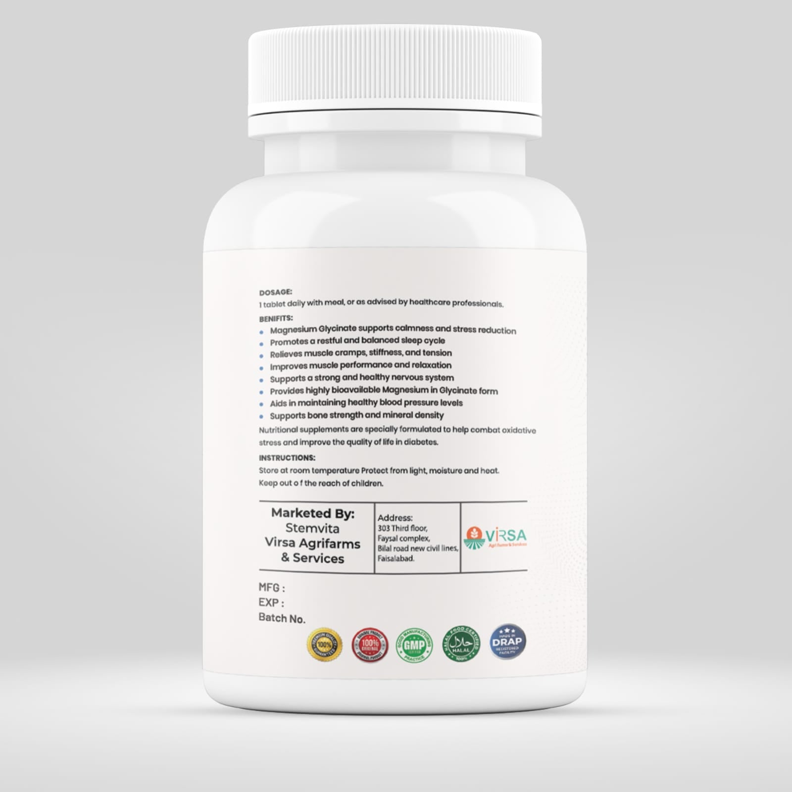 Magnesium Glycinate for Muscle Recovery & Better Sleep